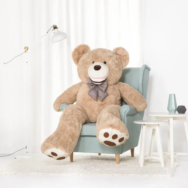 Liels Plīša Lācītis Lācis, Mīksta Rotaļlieta, 100 Cm, Gaiši Brūns, Bobo - 160 cm, Light brown - Teddyway