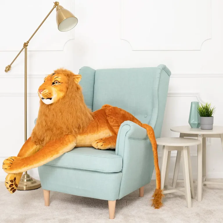 Liels Plīša Lauva, Mīkstā Rotaļlieta, 130 Cm, Dzeltenais, Levo - Teddyway