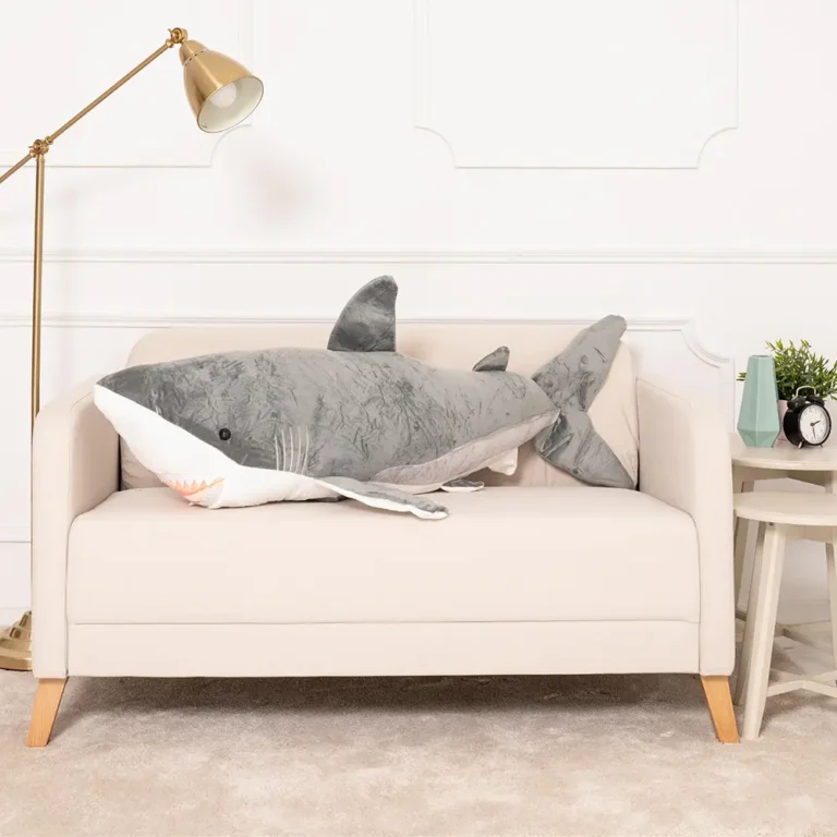 Plīša Haizivs, Mīkstā Rotaļlieta, 90 Cm, Zils, Saho - 130 cm, Grey - Teddyway
