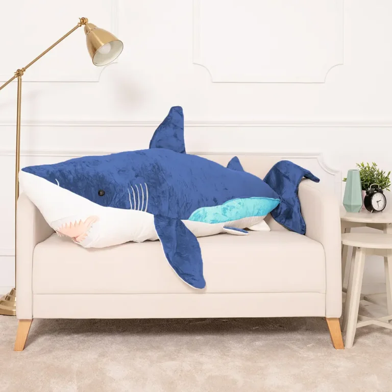 Plīša Haizivs, Mīkstā Rotaļlieta, 90 Cm, Zils, Saho - 160 cm, Blue - Teddyway
